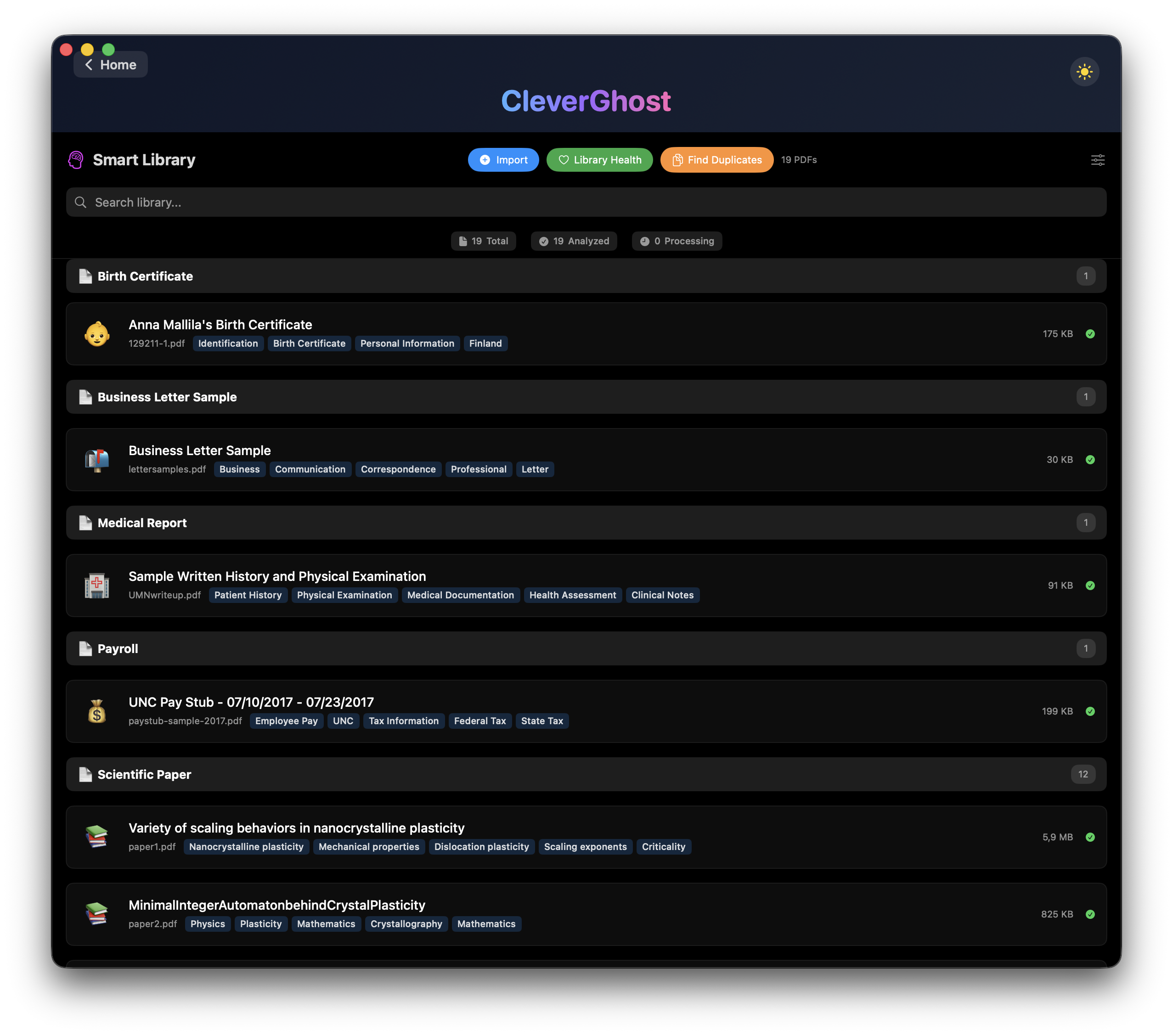 Smart Folder Interface